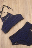 Fashion Sexy Solid Split Joint Frenulum Swimwears