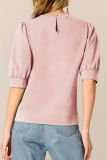 Casual Solid Patchwork O Neck Tops