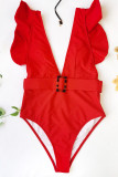 Fashion Simplicity Solid Swimwears