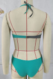 Fashion Simplicity Solid Patchwork Swimwears