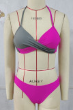 Fashion Simplicity Solid Patchwork Swimwears
