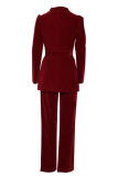 Fashion Street Solid Patchwork Turndown Collar Long Sleeve Two Pieces