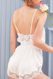 Fashion Living Solid Patchwork V Neck Sleeveless Two Pieces