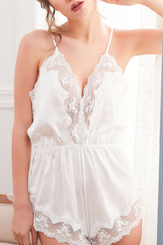 Fashion Living Solid Patchwork V Neck Sleeveless Two Pieces