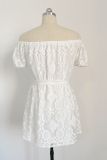 Elegant Solid With Belt Off the Shoulder A Line Dresses