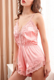 Fashion Living Solid Patchwork V Neck Sleeveless Two Pieces