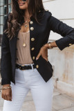 Fashion Casual Solid Patchwork Mandarin Collar Outerwear