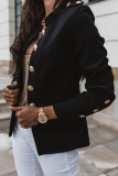 Fashion Casual Solid Patchwork Mandarin Collar Outerwear