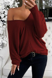 Fashion Street Solid Patchwork V Neck Tops