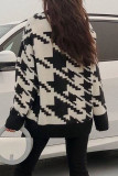 Fashion Casual Print Patchwork Turtleneck Tops