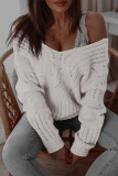 Fashion Casual Solid V Neck Tops