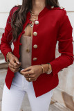 Fashion Casual Solid Patchwork Mandarin Collar Outerwear