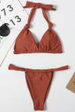 Fashion Sexy Solid Patchwork Swimwears