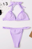 Fashion Sexy Solid Patchwork Swimwears