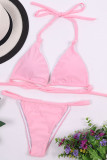 Fashion Sexy Solid Patchwork Swimwears