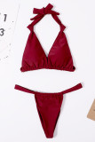 Fashion Sexy Solid Patchwork Swimwears