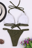 Fashion Sexy Solid Patchwork Swimwears