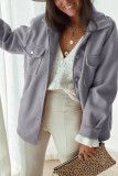 Fashion Casual Solid Patchwork Turndown Collar Outerwear