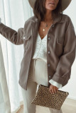Fashion Casual Solid Patchwork Turndown Collar Outerwear