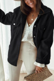 Fashion Casual Solid Patchwork Turndown Collar Outerwear