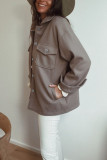 Fashion Casual Solid Patchwork Turndown Collar Outerwear
