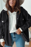 Fashion Casual Solid Patchwork Turndown Collar Outerwear