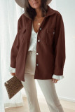 Fashion Casual Solid Patchwork Turndown Collar Outerwear