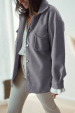 Fashion Casual Solid Patchwork Turndown Collar Outerwear