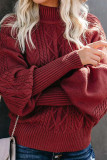 Fashion British Style Solid Patchwork Half A Turtleneck Tops