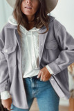 Fashion Casual Solid Patchwork Turndown Collar Outerwear