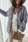 Fashion Casual Solid Patchwork Turndown Collar Outerwear