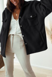 Fashion Casual Solid Patchwork Turndown Collar Outerwear