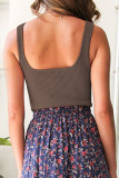 Fashion Street Solid Square Collar Tops