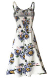 Fashion Casual Print Patchwork Spaghetti Strap A Line Dresses