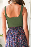 Fashion Street Solid Square Collar Tops