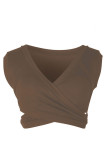 Fashion Street Solid V Neck Tops