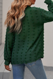 Elegant Solid Patchwork Buckle Turndown Collar Tops
