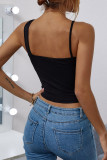 Fashion Casual Solid Patchwork Halter Tops