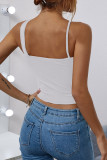 Fashion Casual Solid Patchwork Halter Tops