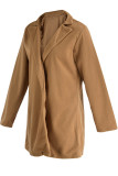 Fashion Casual Adult Solid Cardigan Mandarin Collar Outerwear