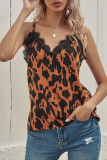 Fashion Street Leopard Patchwork V Neck Tops