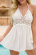 Fashion Vacation Solid Backless Halter Loose Rompers