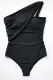 Fashion Simplicity Solid Hollowed Out Swimwears