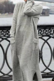 Fashion Street Solid Patchwork O Neck Irregular Dress Dresses