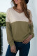 Fashion Casual Solid Patchwork V Neck T-Shirts