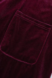 Casual Solid Patchwork Pocket Turndown Collar Outerwear