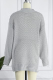Fashion Street Solid Slit O Neck Tops