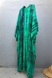 Fashion Vacation Print Frenulum Swimwears Cover Up