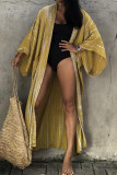 Fashion Vacation Print Frenulum Swimwears Cover Up