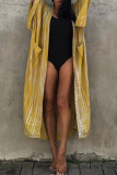 Fashion Vacation Print Frenulum Swimwears Cover Up